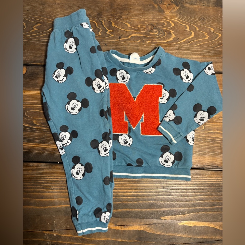 Kids Mickey Mouse Matching Set - Blue and Red